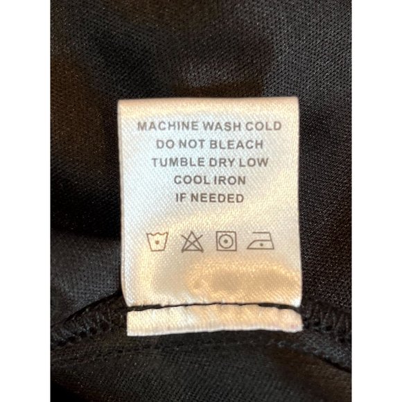 Tacera Women Striped Fit & Flare Dress Sleeveless Back Key Hole Black Ivory SZ L - Picture 8 of 8